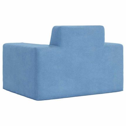 sofa til børn blødt plys blå