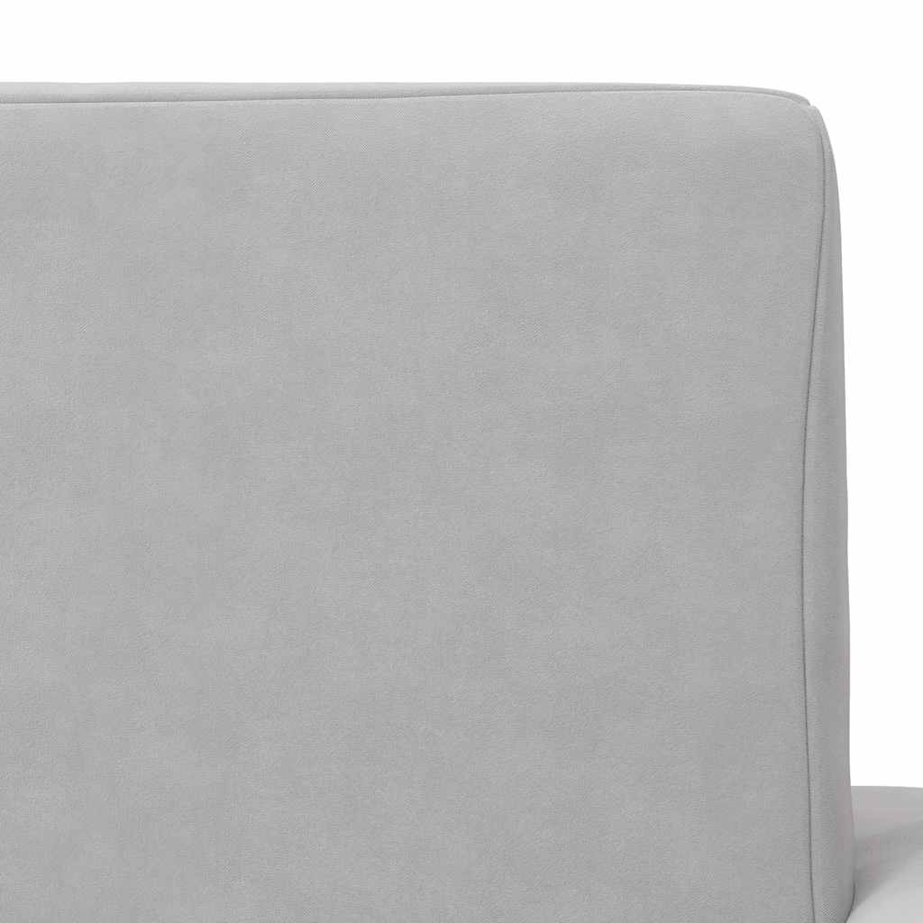 sofaseng til børn blødt plys lysegrå