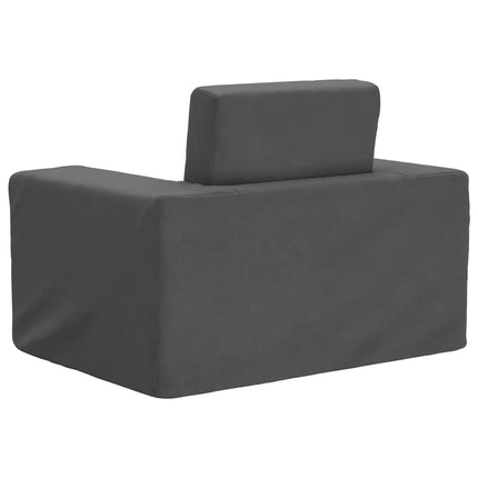 sofaseng til børn blødt plys antracitgrå