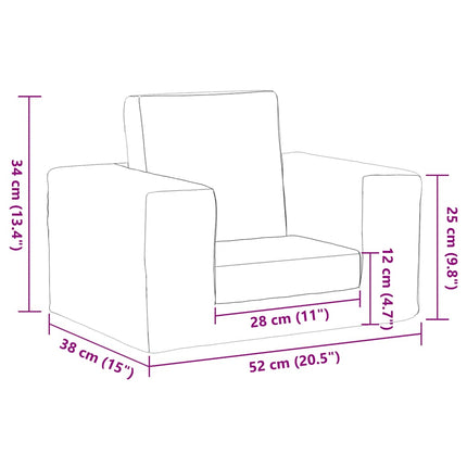 sofaseng til børn blødt plys blå