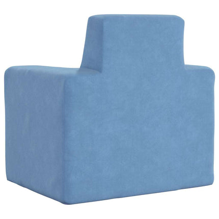 sofa til børn blødt plys blå