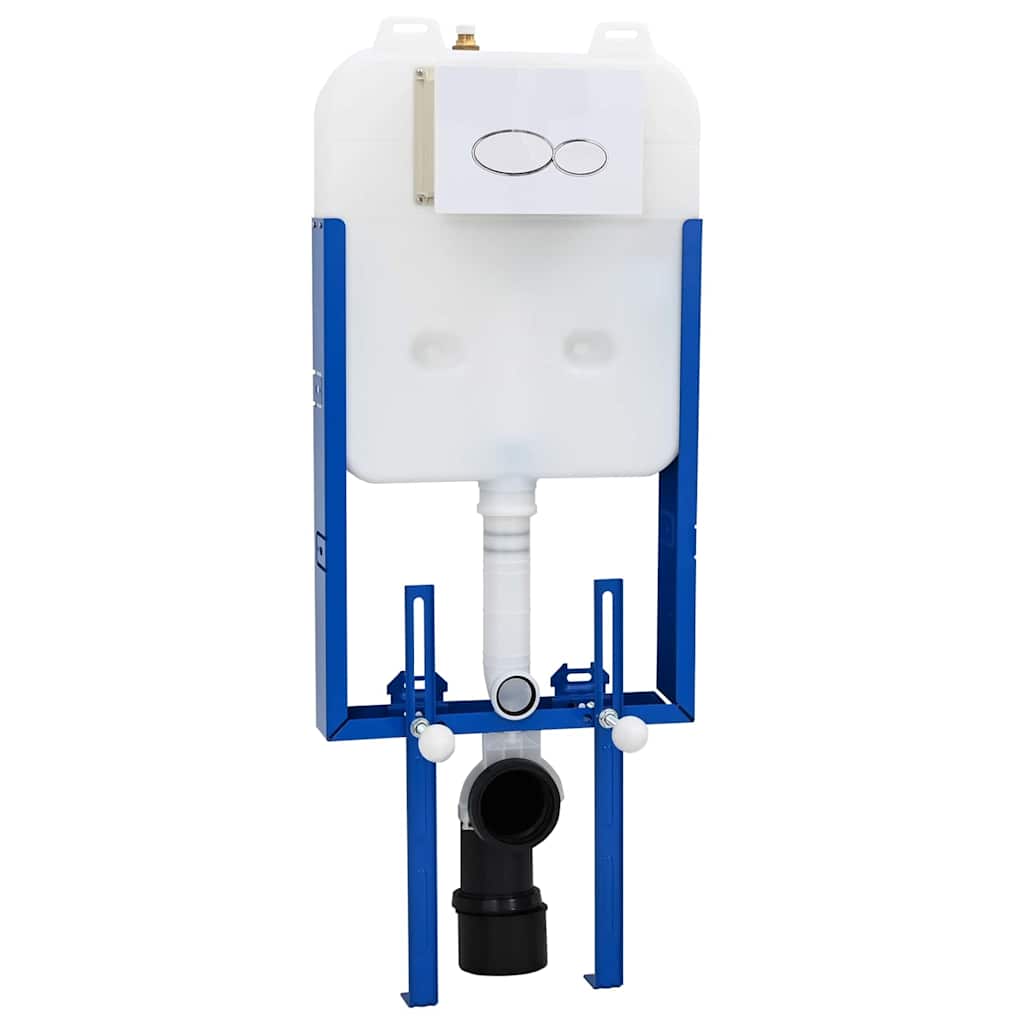 Cisternramme med opbevaring Hvid 50 x 8 x 131 cm Stål