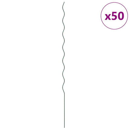 Plante støtte 50 stk. Grøn 170 x 0,6 x 0,6 cm Stål