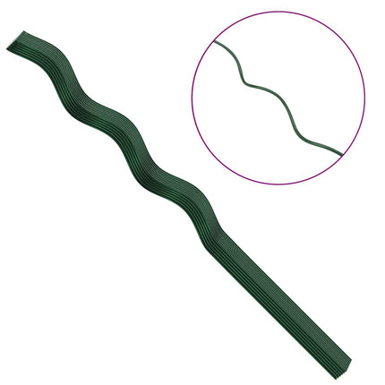 Plante støtte 50 stk. Grøn 110 x 0.6 x 0.6 cm Stål