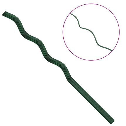 Plante støtte 20 stk. Grøn 110 x 0.6 x 0.6 cm Stål