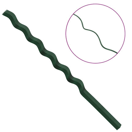 Plante støtte 50 stk. Grøn 150 x 0,6 x 0,6 cm Stål