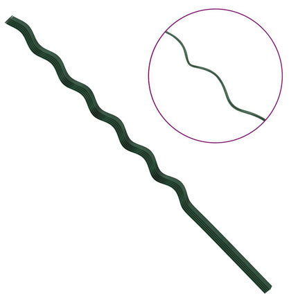 Plante støtte 20 stk. Grøn 150 x 0,6 x 0,6 cm Stål