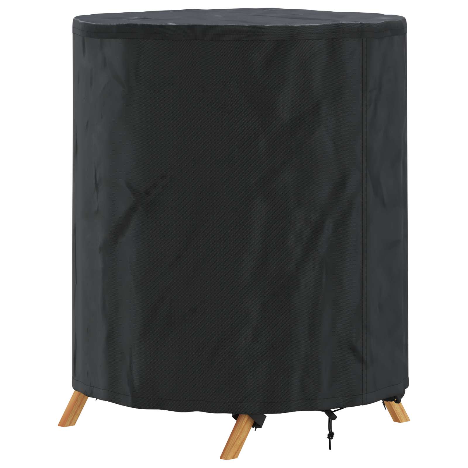 Borddække Ensfarvet Sort 62 x 62 x 70 cm Stof billede