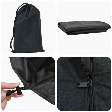 Brændestabelafdækning Sort 61 x 122 x 106 cm 210D Oxford Stof