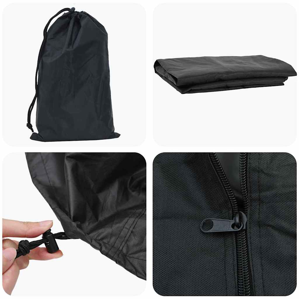 Brændestabelafdækning Sort 61 x 122 x 106 cm 210D Oxford Stof