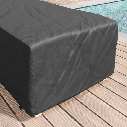 Liggestolsbetræk Ensfarvet Sort 74 x 210 x 40 cm Stof