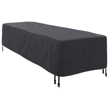 Liggestolsbetræk Ensfarvet Sort 74 x 210 x 40 cm Stof