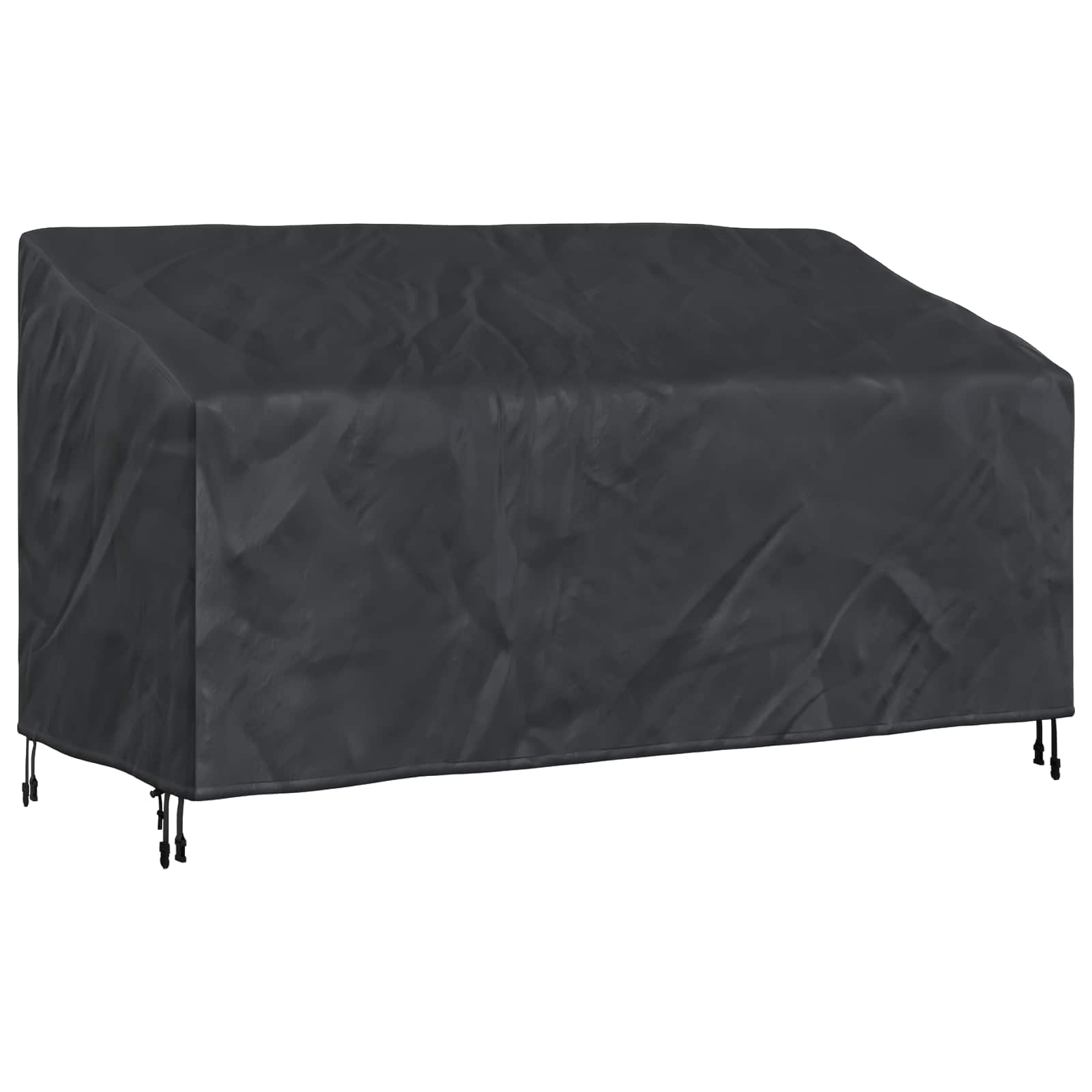 Havebænkkappe Sort 175 x 85 x 65 / 94 cm 210D Oxford Stof