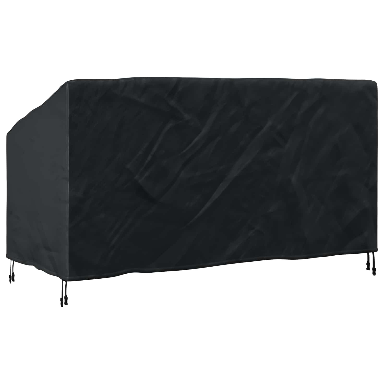 Havebænkkappe Sort 185 x 85 x 65 / 94 cm 600D Oxford Stof