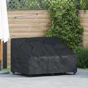 Havebænkkappe Sort 130 x 95 x 40 / 80 cm 420D Oxford Stof
