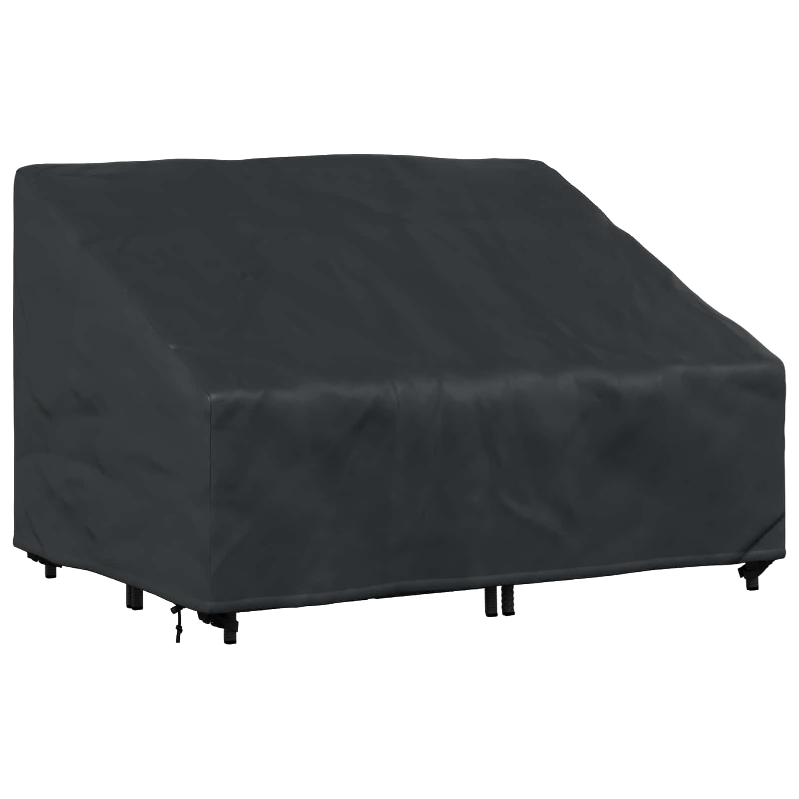 Havebænkkappe Sort 130 x 95 x 40 / 80 cm 420D Oxford Stof