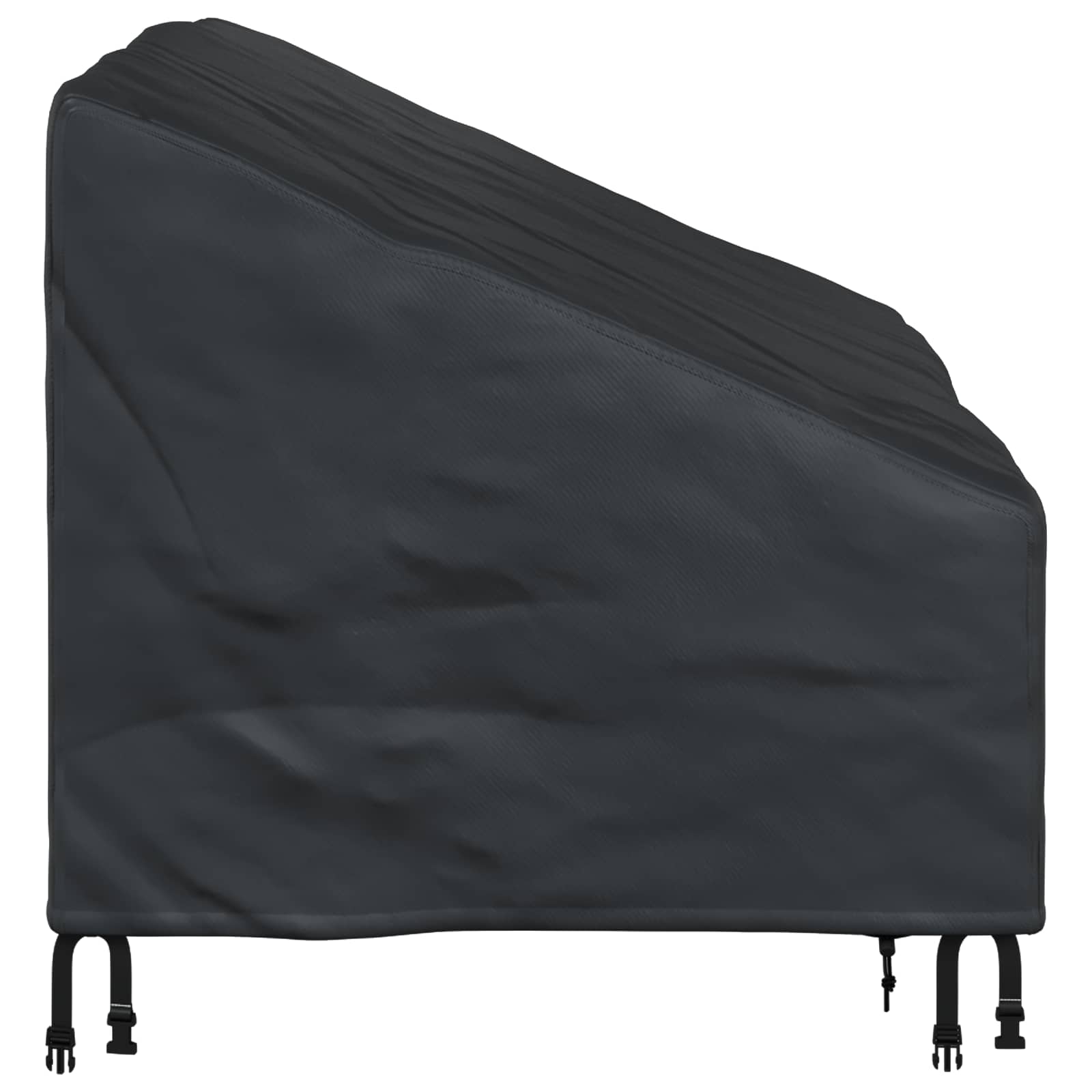 Havebænkkappe Sort 130 x 95 x 40 / 80 cm 420D Oxford Stof
