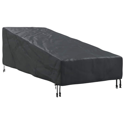 Udendørs møbelovertræk 203 x 81 x 63 cm 210D Oxford Stof Sort