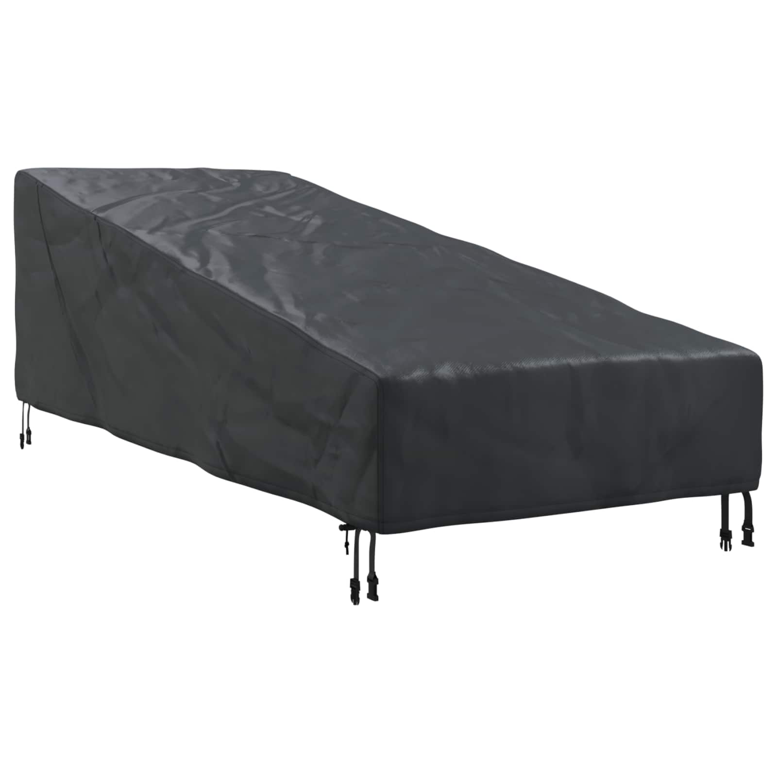 Udendørs møbelovertræk Sort 203 x 81 x 63 cm 420D Oxford stof