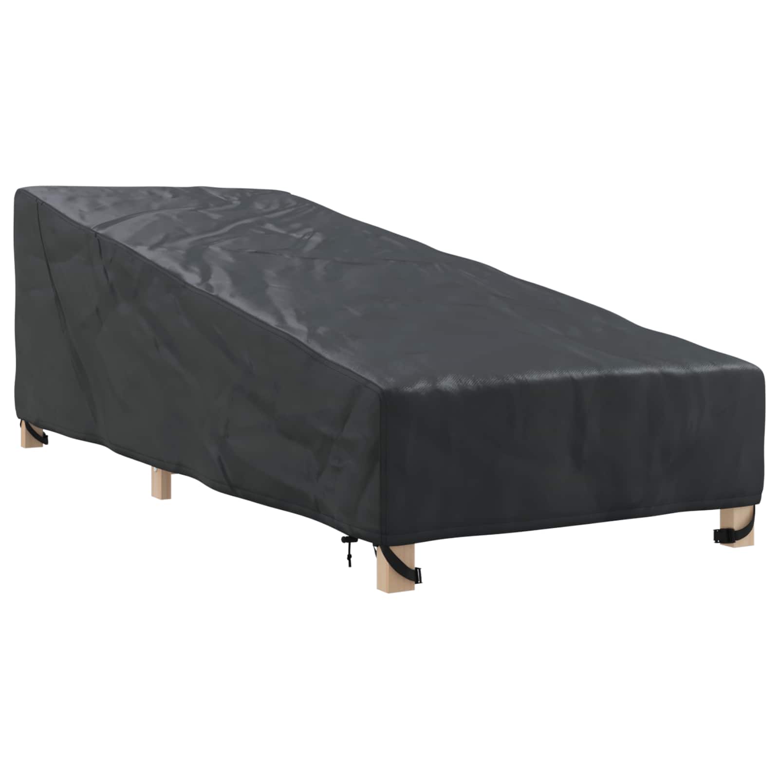 Udendørs møbelovertræk Sort 210 x 80 x 75 cm 420D Oxford stof