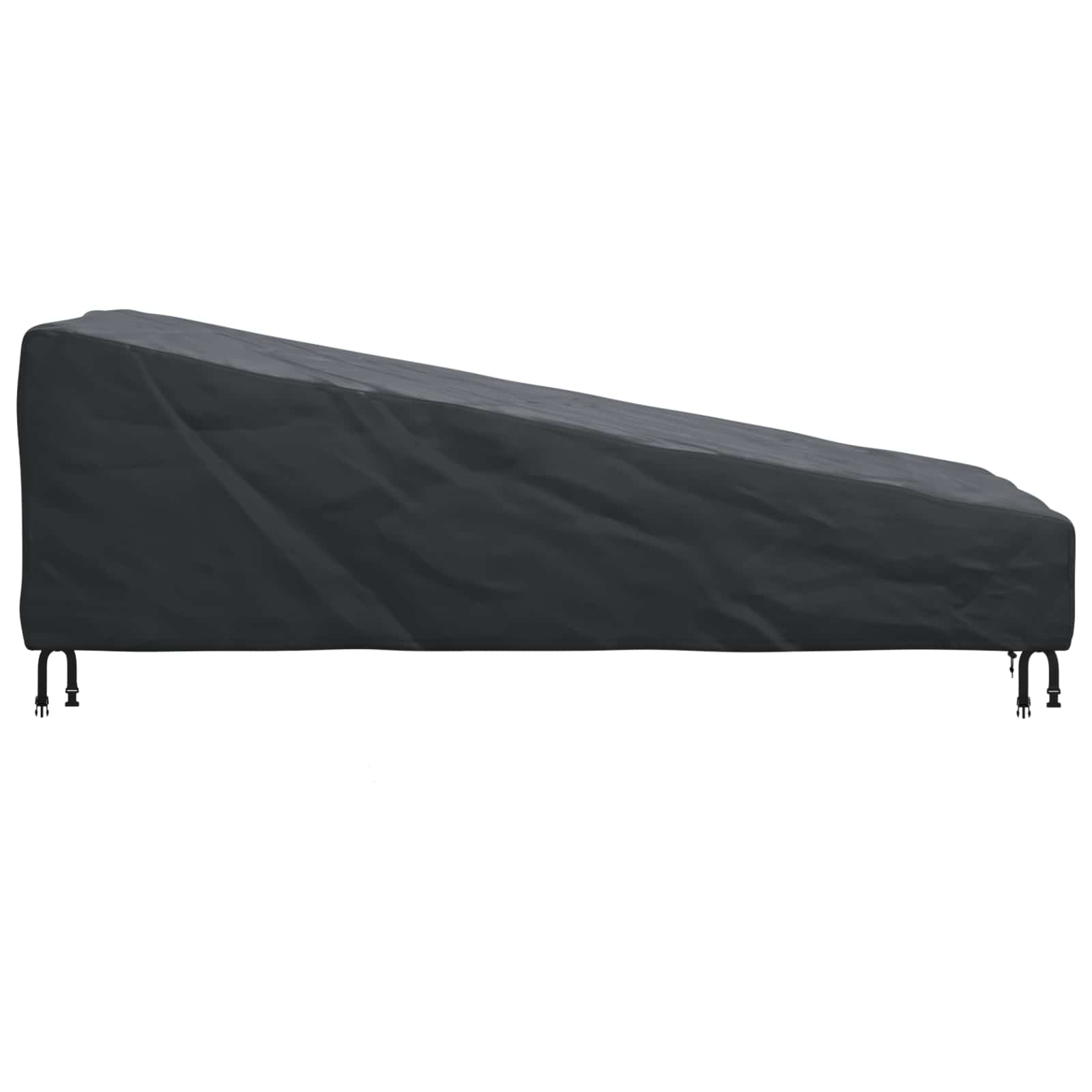Udendørs møbelovertræk Sort 210 x 80 x 75 cm 420D Oxford stof