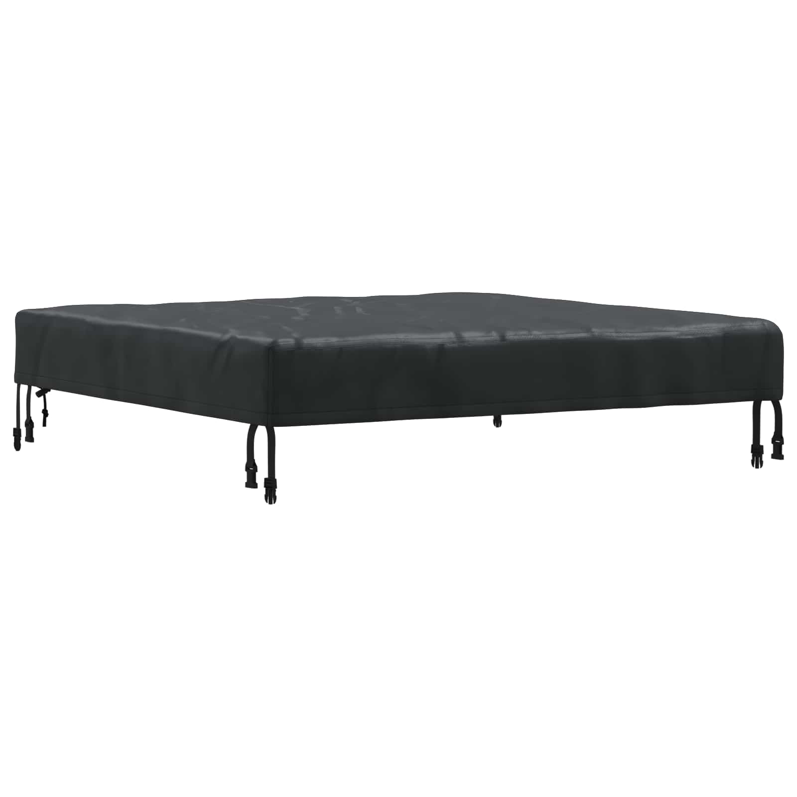 Borddække Ensfarvet Sort 92 x 92 x 15 cm Stof