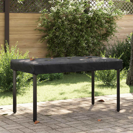 Borddække 122 x 72 x 15 cm Stof Rektangulær Vandtæt Sort