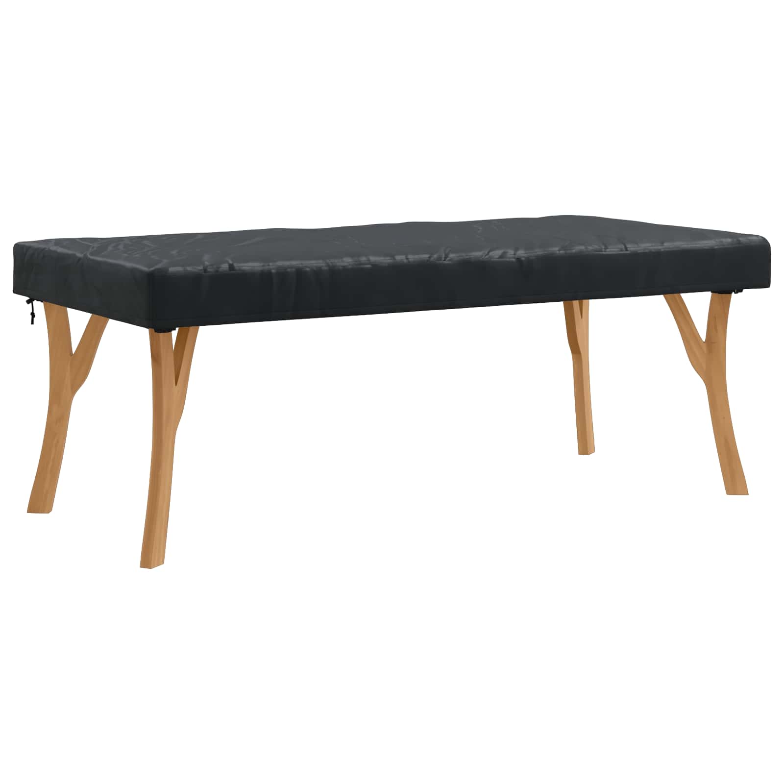 Borddække Ensfarvet Sort 182 x 92 x 15 cm Stof billede