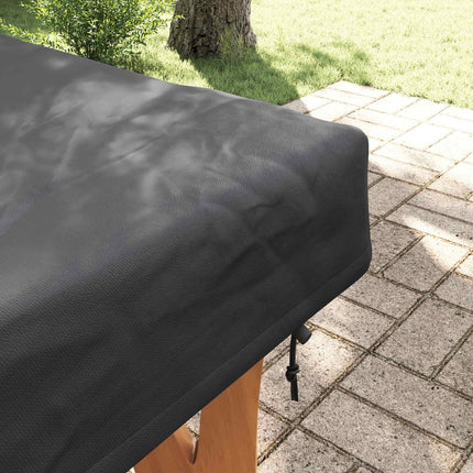 Borddække 182 x 92 x 15 cm Stof Rektangulær Vandtæt Sort