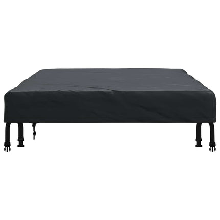 Borddække 102 x 182 x 15 cm Stof Rektangulær Vandtæt Sort
