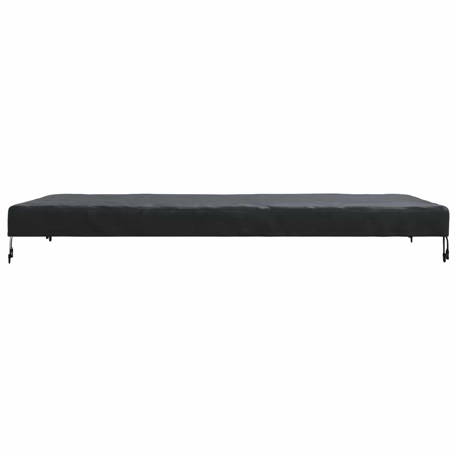Borddække Ensfarvet Sort 202 x 102 x 15 cm Stof