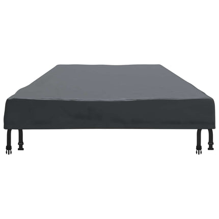 Borddække 102 x 262 x 15 cm Stof Rektangulær Vandtæt Sort