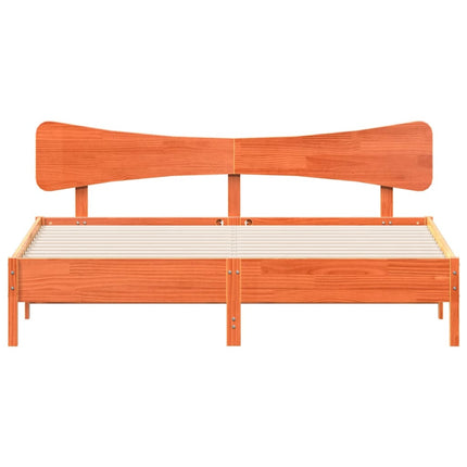 sengeramme uden madras 200x200 cm massivt fyrretræ gyldenbrun