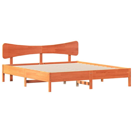 sengeramme uden madras 180x200 cm massivt fyrretræ gyldenbrun