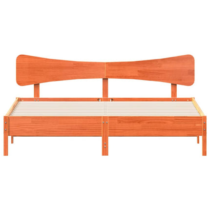 sengeramme uden madras 180x200 cm massivt fyrretræ gyldenbrun