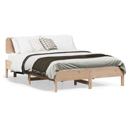 sengeramme uden madras 135x190 cm massivt fyrretræ hvid