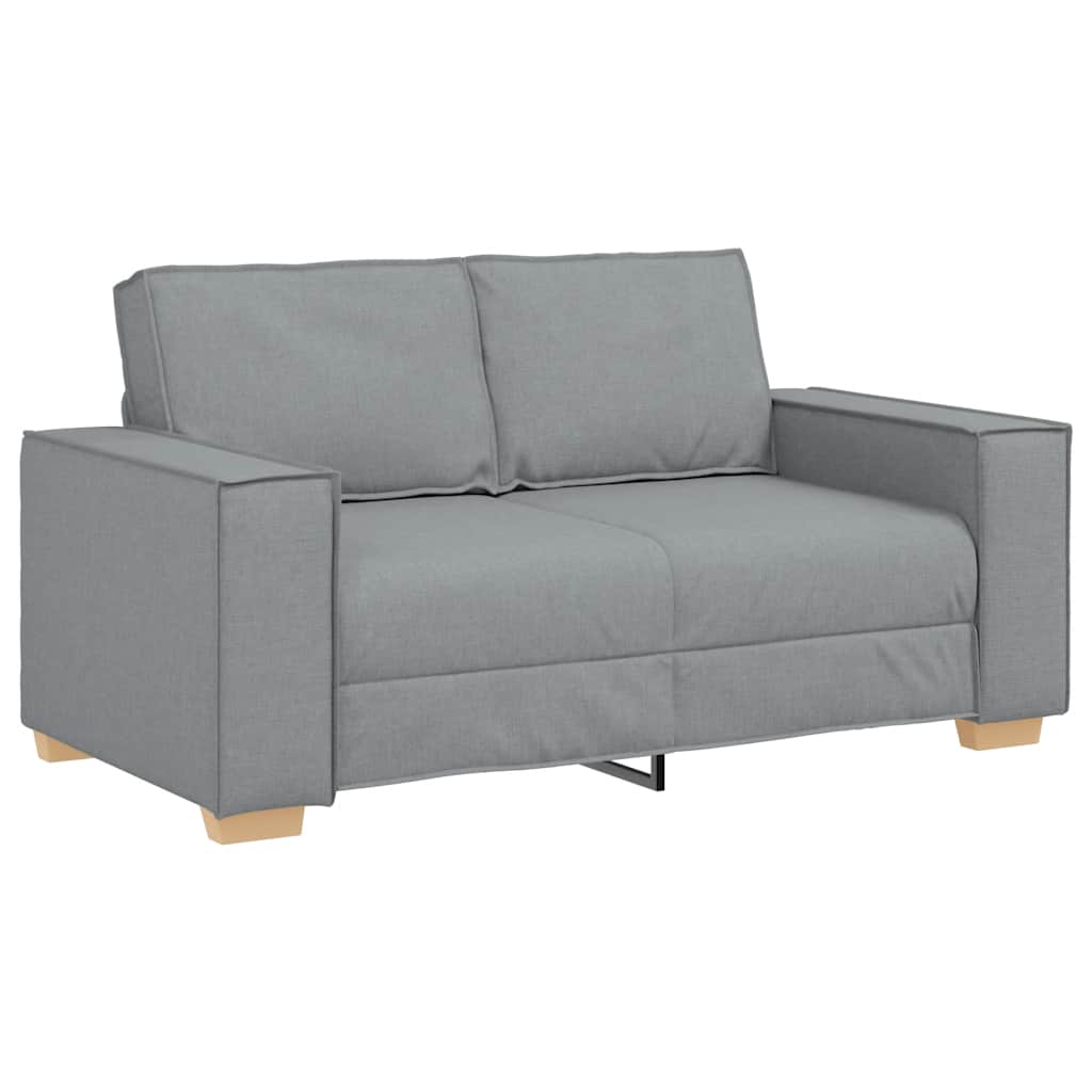 2-personers sofa lysegrå 120 cm stof