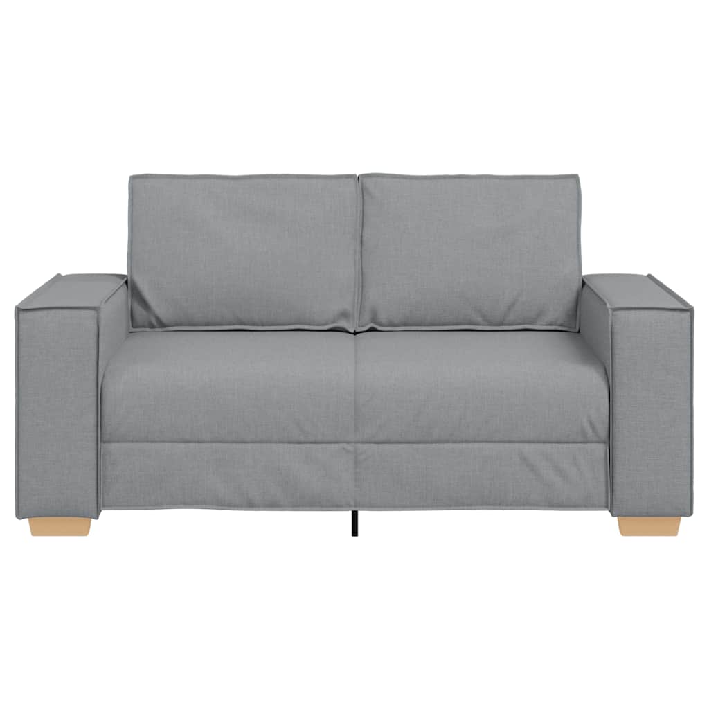2-personers sofa lysegrå 120 cm stof