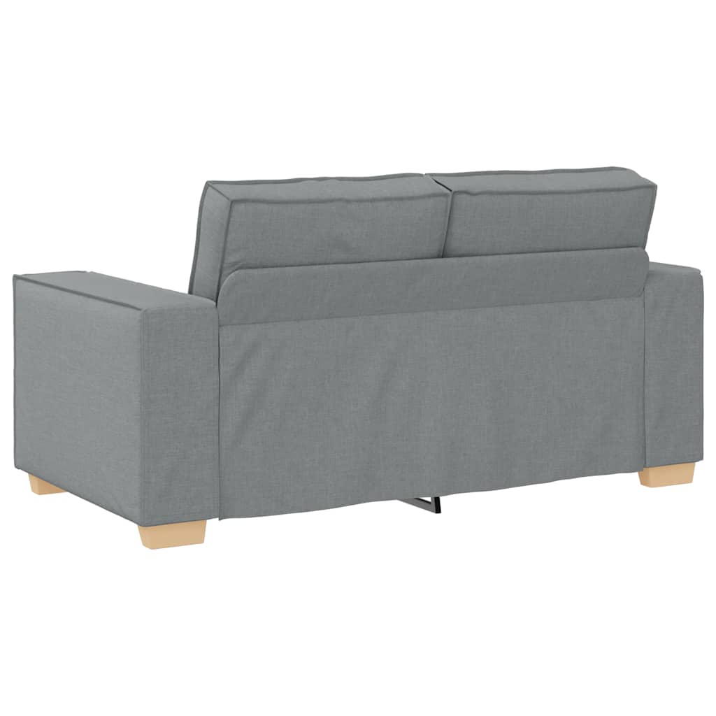 2-personers sofa lysegrå 120 cm stof
