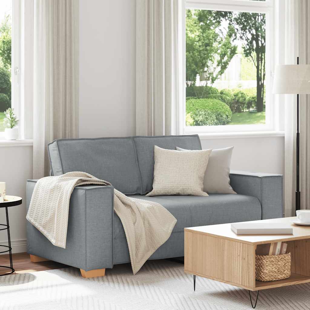 vidaXL 2-personers sofa lysegrå 160x78x84 cm stof