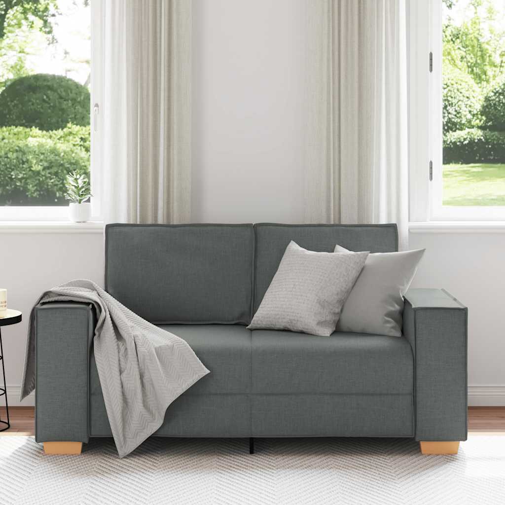2-personers sofa mørkegrå 120 cm stof