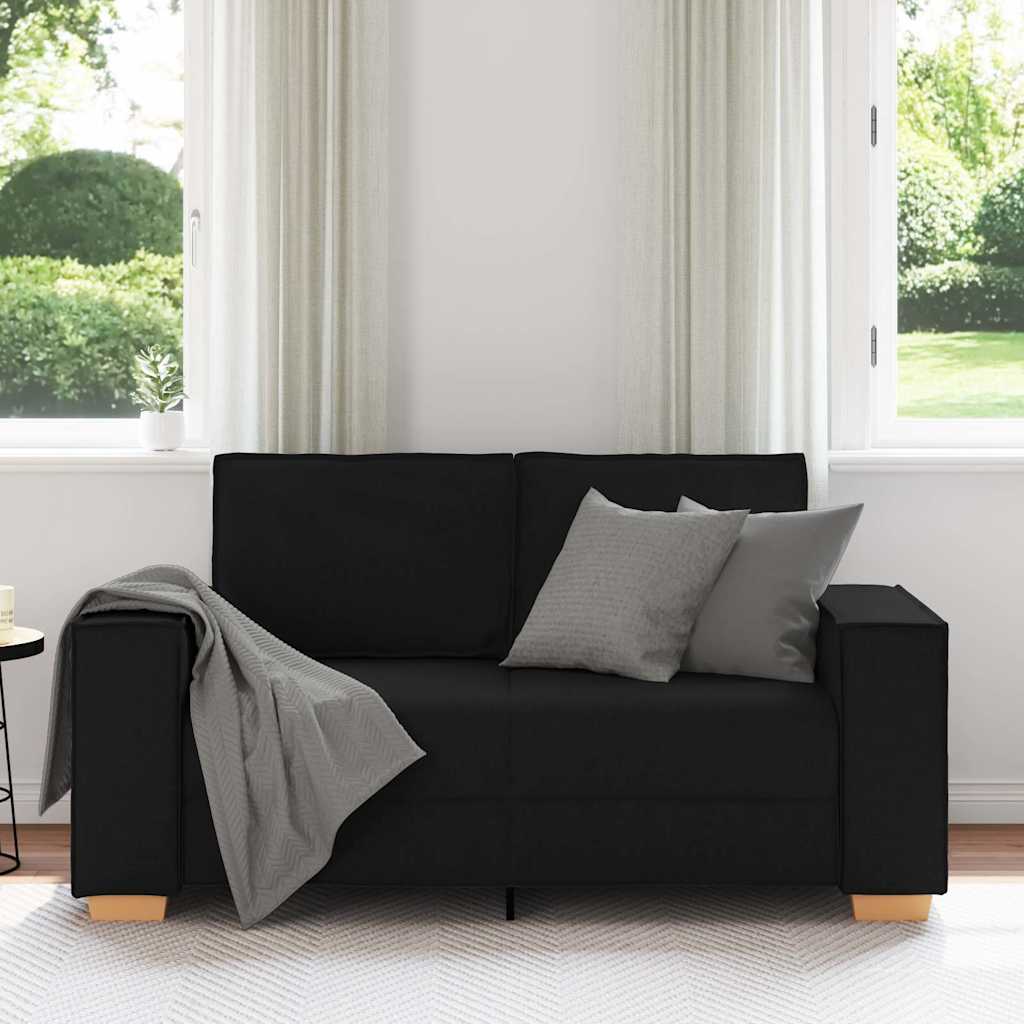 2-personers sofa sort 120 cm stof