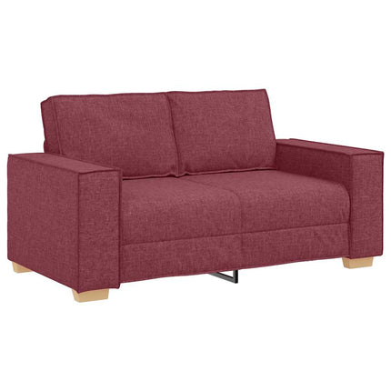 2-personers sofa vinrød 160x78x84 cm stof