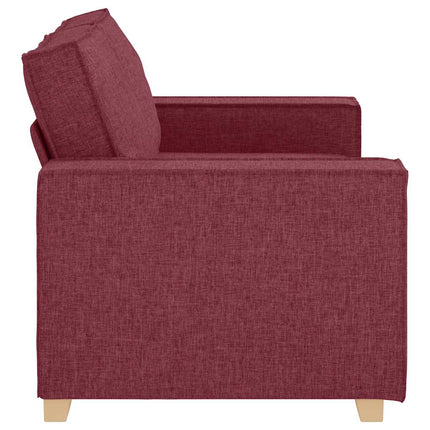 2-personers sofa vinrød 160x78x84 cm stof