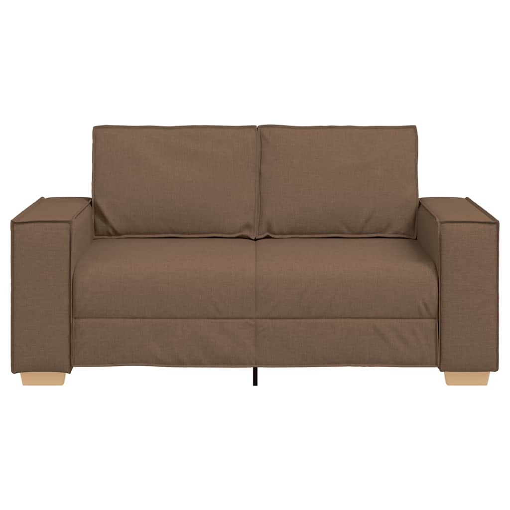 2-personers sofa brun 120 cm stof