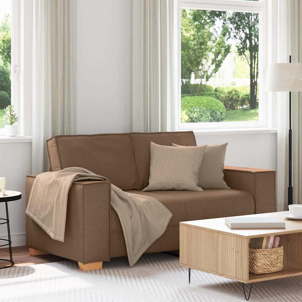 vidaXL 2-personers sofa brun 160x78x84 cm stof