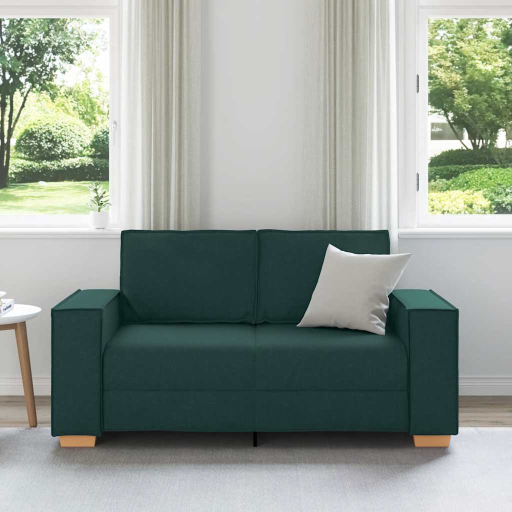2-personers sofa mørkegrøn 120 cm stof