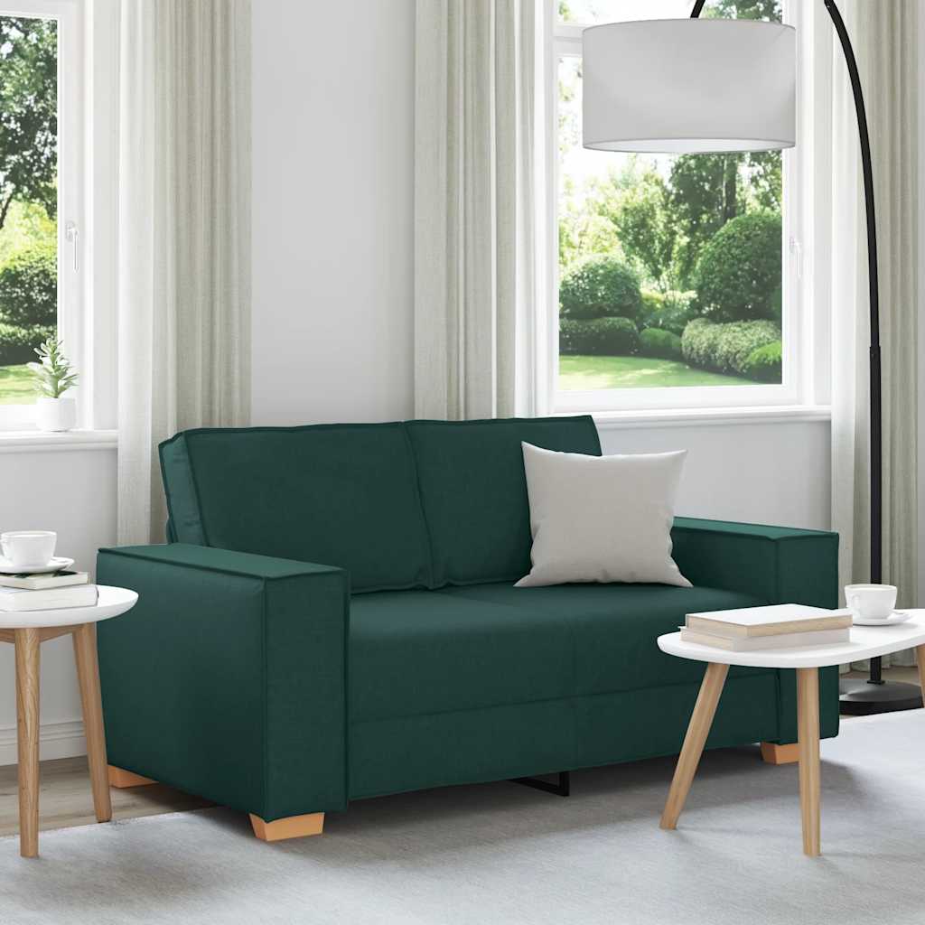 2-personers sofa i stof - mørkegrøn 160 × 78 × 84 cm