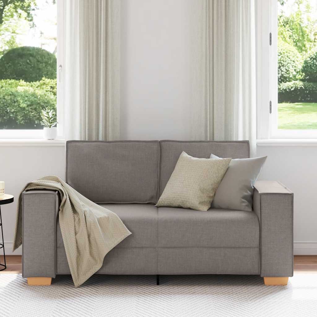 2-personers sofa taupe 120 cm stof
