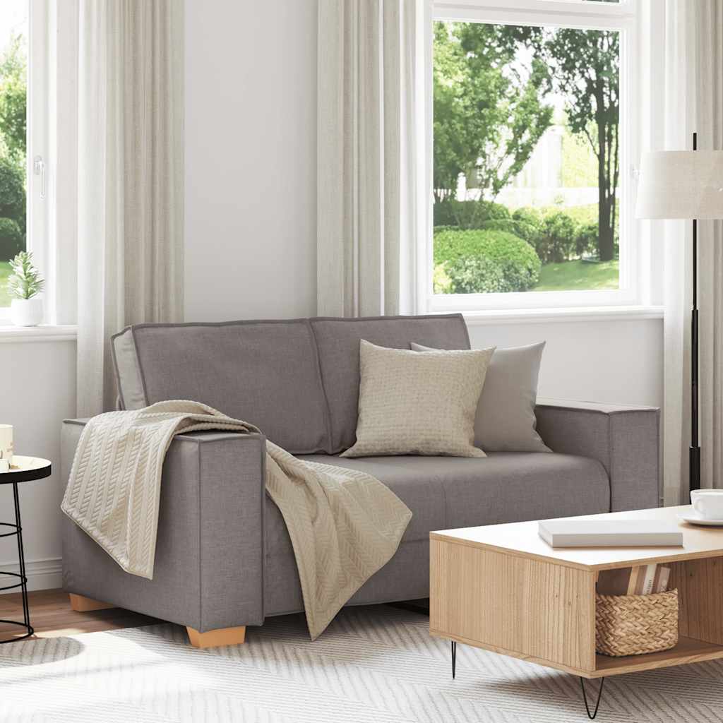vidaXL 2-personers sofa taupe 160x78x84 cm stof